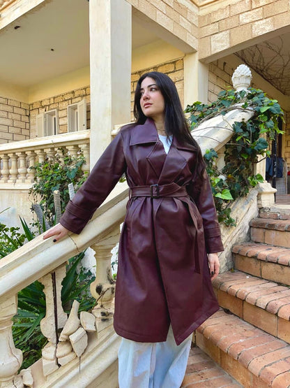 leather trench coat