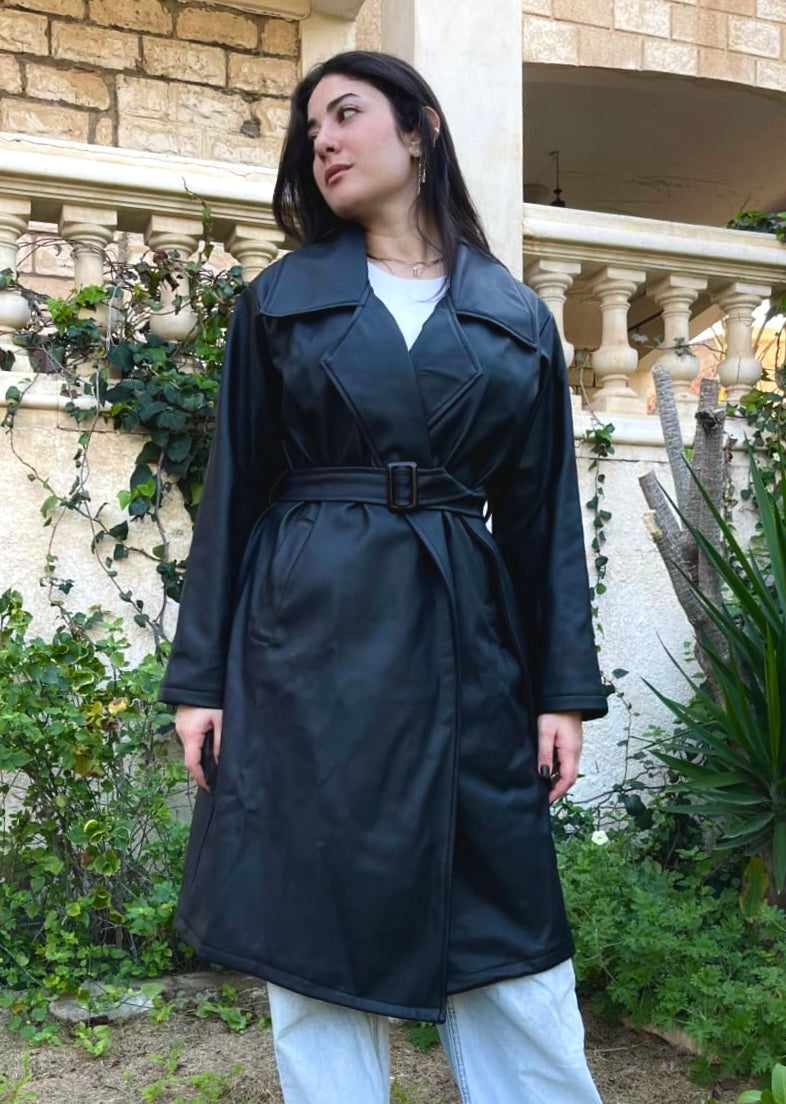leather trench coat